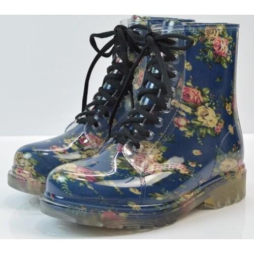 Women Boots for Martins Rain Boots Winter Transparent Candy Colour Girls Water Shoes Overshoes Non-slip Woman Ankle Boots