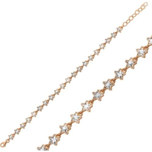 Silver Rose White Star Women 'S Bracelet