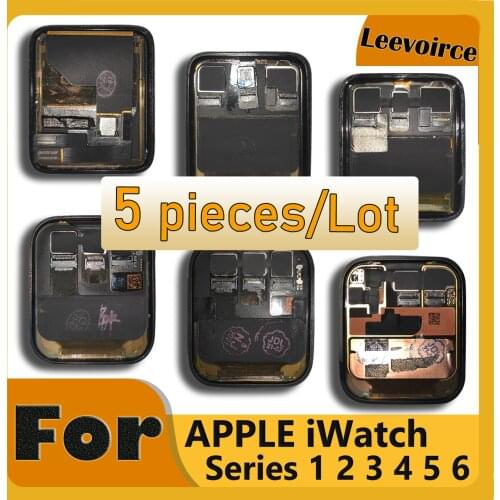 Wholesale 5 Pcs Original For Apple Watch Series 1 2 3 4 5 6 LCD Display Touch Screen LCD For iWatch SE Display 38 42 40 44 MM