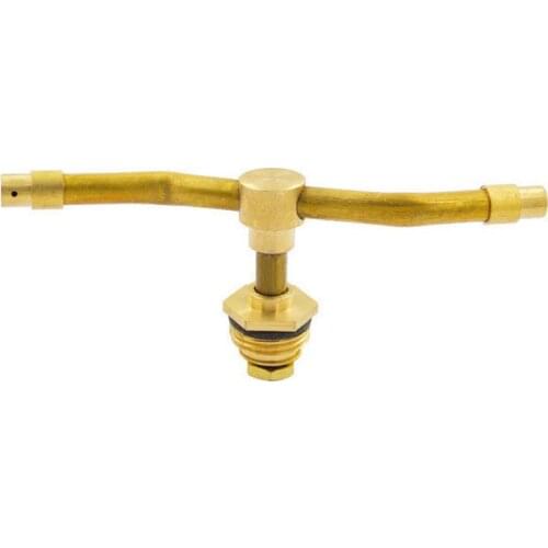 1PCS 2 Arm Brass Rotating Sprinklers 360 Degrees Nozzles Nebulizer Lawn Watering Tools Irrigation Accessories Gardening Supplies