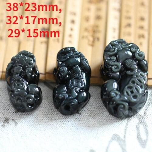 1 Pc Obsidian Rainbow Stone PIXIU Beads PIXIU Pendants 38*23mm, 32*17mm, 29*15mm Necklace and Bracelet Accessories
