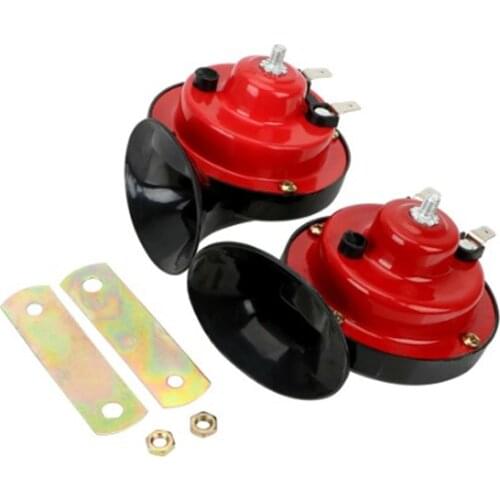 12v Car Snail Horns Waterproof Clear Loud Sound Twin Horns Kit For Automobile Motorcycle