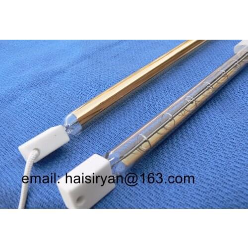 180 degree white/gold layer middle wave IR emitter halogen lamps quartz heating element infrared heat pipe for drying paint