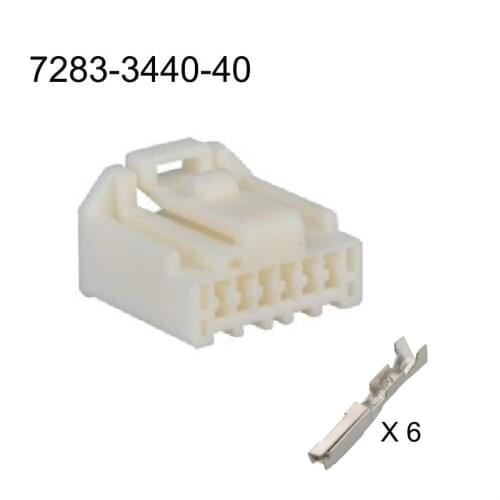 200SET DJ7061Y-1.2-21 car wire female Harnes cable 6 pin automotive plug Waterproof sheath Include terminal 7283-3440-40