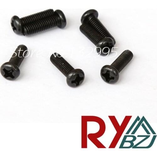 200pcs/lot M2/M2.5/M3/M4*L PM Round head screws DIY model accessories PM black color Electronic small screws