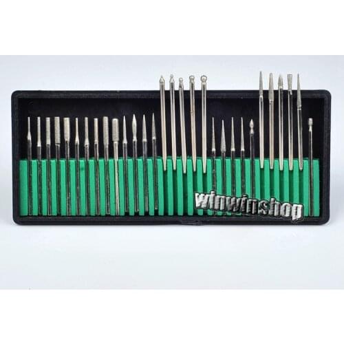 30PCs Dental Lab Equipment Diamond Burs Millers Tooth Drill Jewelers Dentist Product