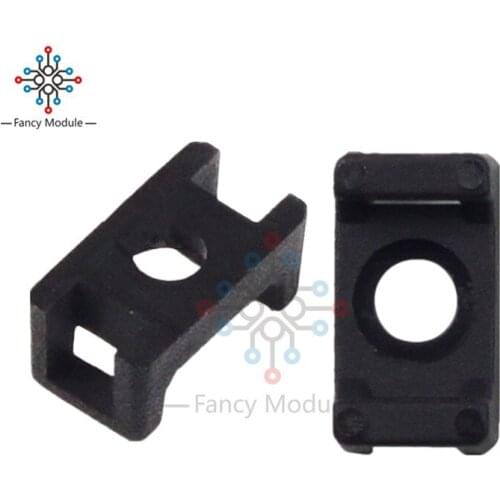 50Pcs 5mm HC-1 Nylon Cable Saddle Shape Tie Holder Mount Wire Holder