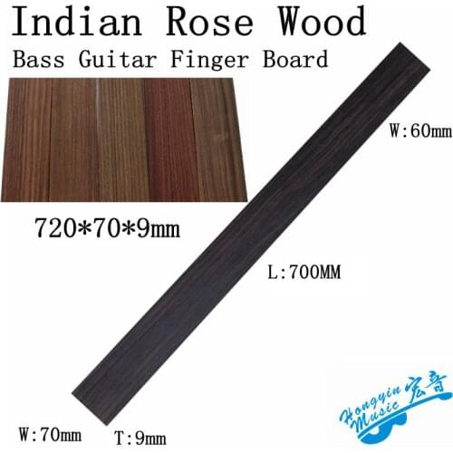 Guitar Accessories Indian Rosewood For Electric Bass Electric Guitar Fingerboard Guitarra Making Materials 720*70/60*9mm