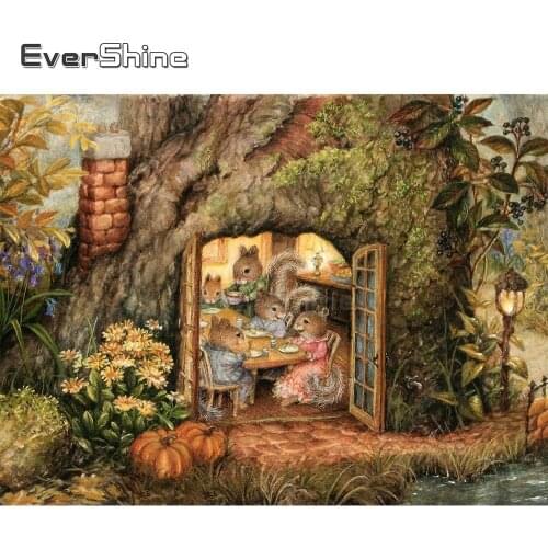 EverShine 5D Diamond Embroidery Rabbit Picture Of Rhinestones Diamond Painting Animals Cross Stitch Diamond Mosaic Children Gift