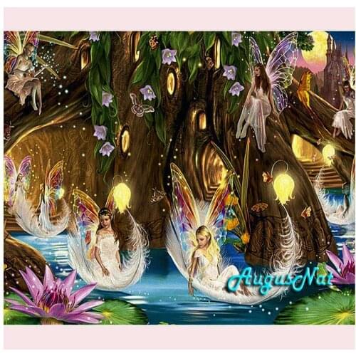 Butterfly girl diamond painting cross stitch full round fairy geniun wall art diy diamond dotz diamond embroidery crystal draw