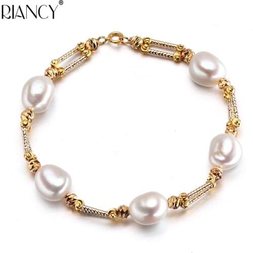 Fashion baroque natural freshwater pearl bracelet for women, trendy real pearl jewelry 925 silver birthday gift high quality