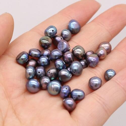 20Pcs/lot Natural Pearl Loose Beads Irregular Punch Black Freshwater Pearls for Jewelry Making DIY Necklace Bracelet Accessories