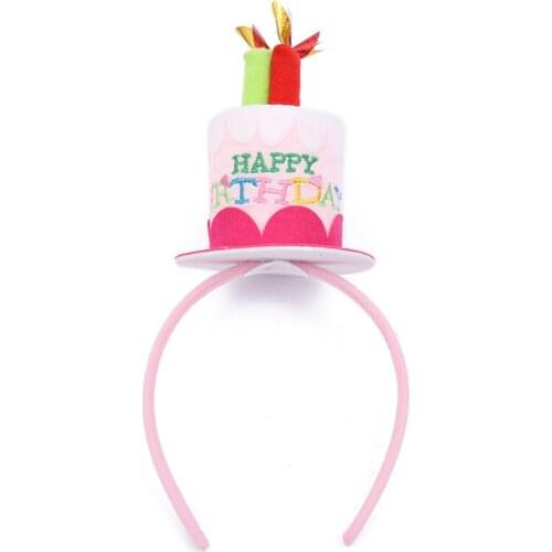 Kids Birthday Cake Headband for Girls Princess Birthday Party Hairband Gift Children Hair Hoop Baby Girl Hair Clasp Accessories