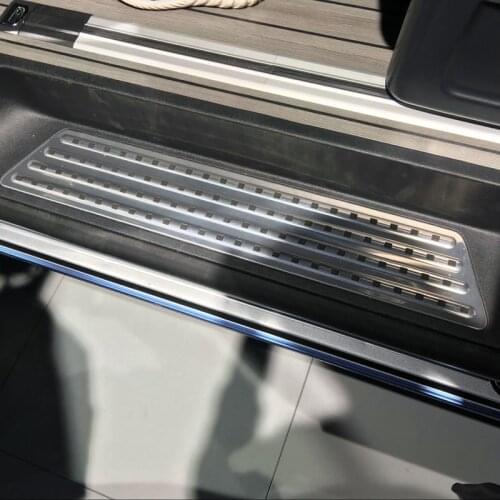 For Transporter (T6) Caravelle 2017-2019 Exterior Accessories Scuff Plate Threshold Door Sill Cover Gurand Cover