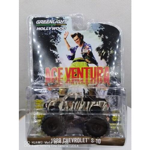 GREENLIGHT 1:64 1989 CHEVROLET S-10 Extended cab jumbo ACE VENTURA Collect die casting alloy trolley model