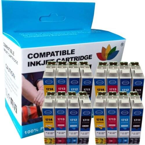 16x T1711 T1712 T1713 T1714 ink cartridge For Expression Home XP33 XP103 XP203 XP207 XP303 XP306 XP403 XP406 XP313 XP413 Printer