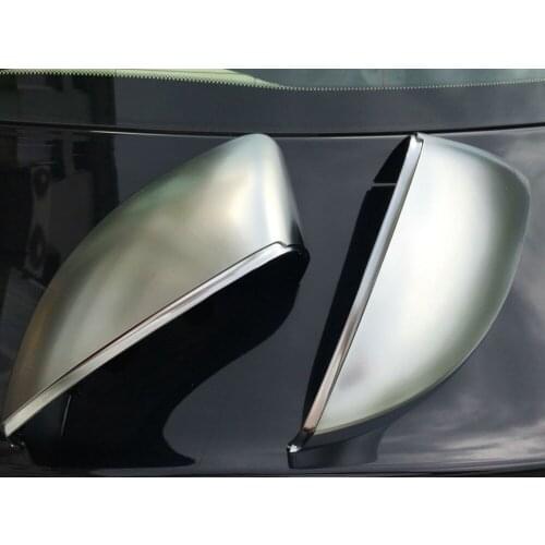 Landsounds Matte Chrome Rear View Mirror Cover Side Mirror Cover Housing Case for AUDI A3 8V