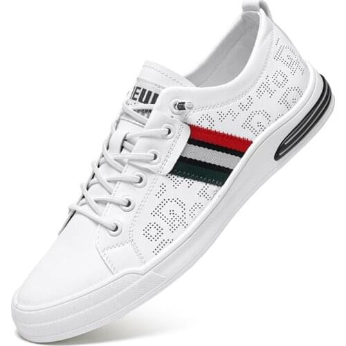 Four Seasons Casual Leather Mens Shoes Breathable PU Leather Comfortable Anti Slip Sole