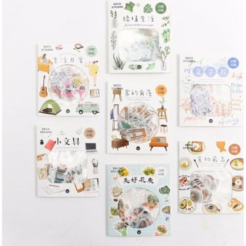 XINAHER 40 pcs/lot Kawaii Plants Life decoration mini paper sticker package DIY diary decoration sticker album scrapbooking