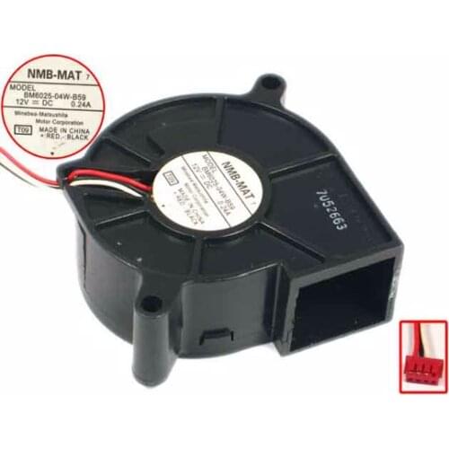 NMB-MAT BM6025-04W-B59 T09 DC 12V 0.24A 60x60x25mm Server Cooling Fan