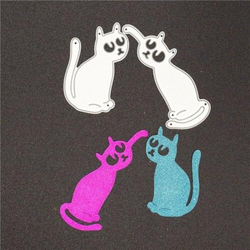 New Cat Metal Cutting Dies Stencils DIY Scrapbooking Embossing Paper Crad Decorative Craft Animal Die Cutter