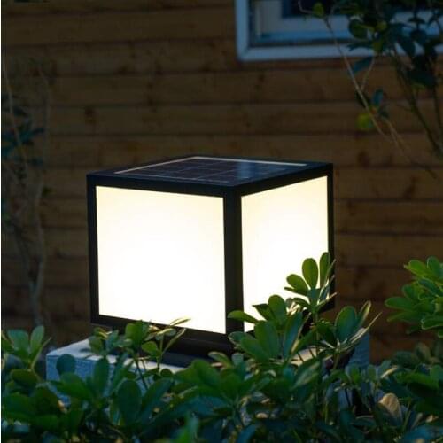 Solar Powered LED Pillar Lamp Waterproof for Outdoor Garden Villa Light Waterproof LED Solar Lamps Path Lights