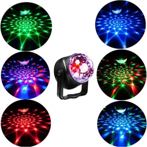 Remote Control LED Small Magic Disco Ball USB Mini Colorful Rotation Stage Laser Light KTV Party Home Club Bar Crystal Light
