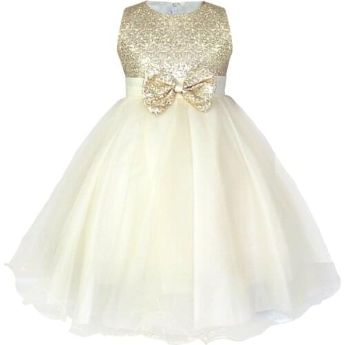 New Style Dresses for Girls Sequined Polyester Party Prom Wedding Bridesmaid Flower girl Formal Tulle Ball Gown