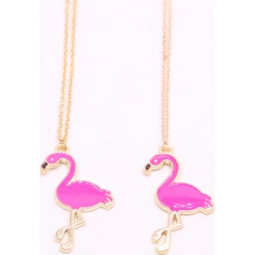 South America style flamingo pendant necklace Lifelike flamingo pendant necklace designed for women