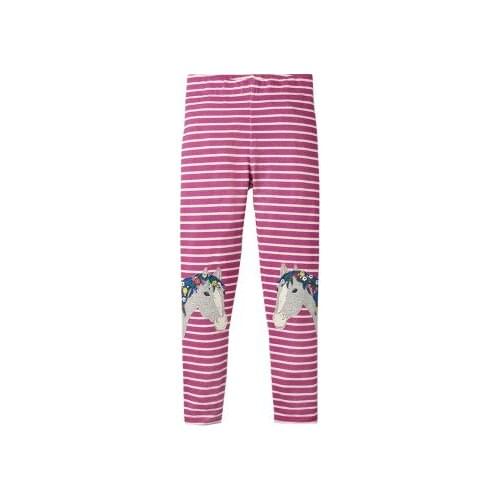 VIDMID Girls Leggings Cotton trousers Kids cartoon horse unicorn pants Baby Clothes 2-7 years Childrens long W01