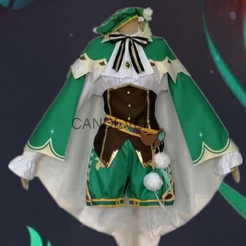 Venti Genshin Impact Cosplay Anime Genshin Impact Venti Cosplay Women Carnival Halloween party Holiday anime Costume Outfit