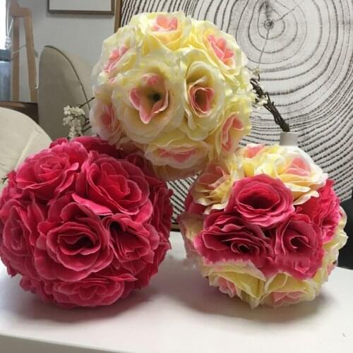 1 pcs artificial flowers roman pillar flower ball Wedding silk rose flower ball centerpieces decoration Photography props