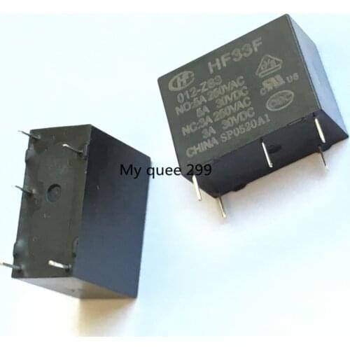 10pcs 5pins JZC-33F HF33F-012-ZS3 12V 3A 250VAC Relay