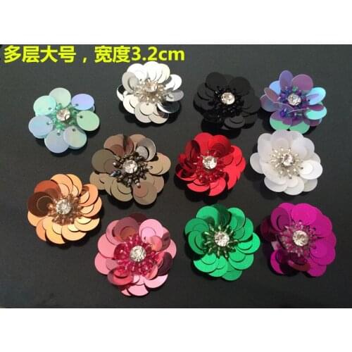 10 Pcs/Lot Mini multilayer applique fashion clothes patch pants dress beaded collar hand sew accessories bags&Jewellery DIY