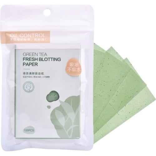 100 Sheets/Pack Facial Oil Blotting Sheets Paper Cleansing Face Oil Control Absorbent Paper Makeup Tools