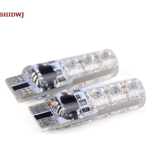 2Pcs T10 5050 SMD RGB 6 LED Auto Car Wedge Side Light Lamp LED Demo Lamp Bulb W/Remote Controller Strobe