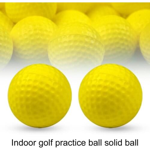 2pcs Soft Indoor Practice PU Yellow Golf Balls Training Aid Safety Golf Practice Balls Drop Shipping Wholesale