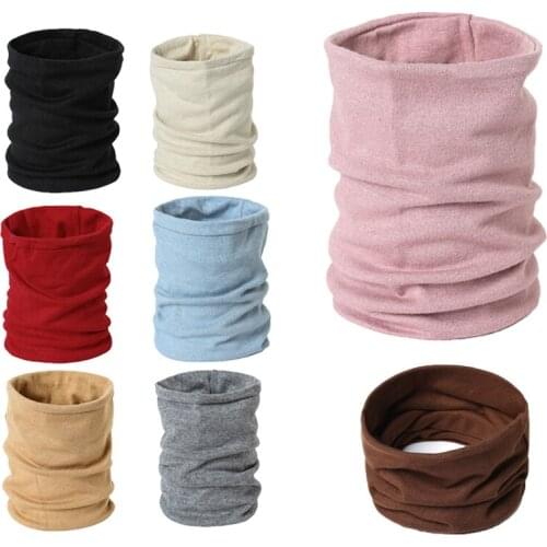 2020 Winter Unisex Scarves Women Warm Ring Neck Collar Scarf Soft Cashmere-like Solid Bandana Men Outdoor Snood Wraps