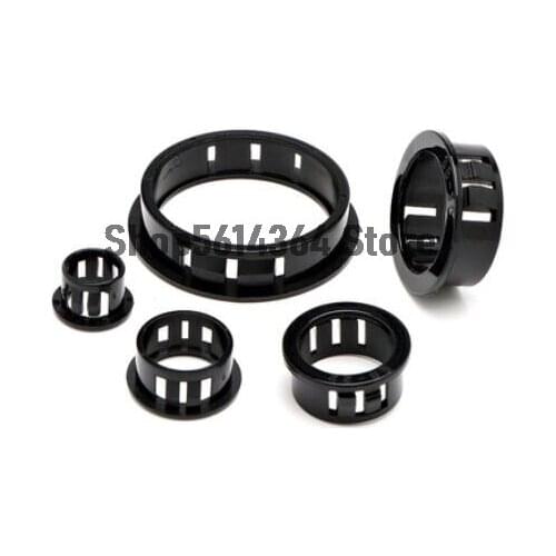 50 Pcs SB SK 8/10/11/12/13/14/16/18/19/20mm Mount Dia. Black Cable Hose Harness Protective Snap Bushing