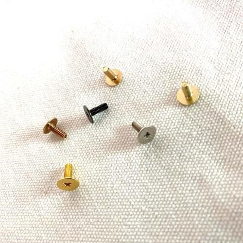 8x8x3mm DIY Strap Rivet Screw Round Head Screws Punk Metal Nails Fabric Button for Luggage Garment Bag Shoe