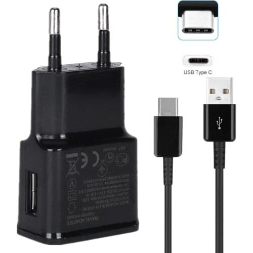 Fast Charger USB Type-C Quick Charge Power Adapter for Galaxy S10e S10 Plus S9 S8 Note 8 9 10 A20E A40 A50 Charging Cord Cable