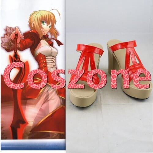 FGO Fate Grand Order Nero Claudius Caesar Augustus Germanicus Red Cosplay Shoes Boots Halloween Party Cosplay Costume Accessory