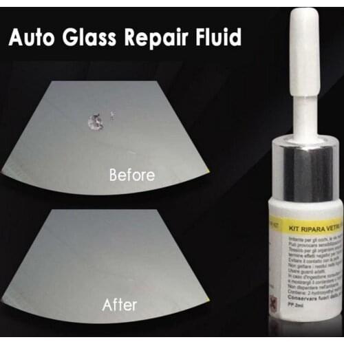 Car Repair Tool Windshield DIY Window Repair Tool Windshield Scratch Crack Recovery Window Glass Resin + Blade + Stripes