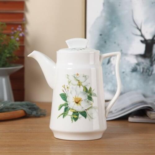 1500ML Ceramic Pitchers Water Bottles Cold Kettle No Explosion Jug Large Capacity Household Ceramic Thermos