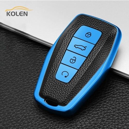 Leather TPU Car Smart Key Cover Case Shell Fob For Geely Coolray X6 X7 Emgrand Global Hawk GX7 Key Protector Holder Accessories