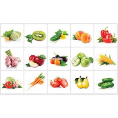 Vegetable Fruit Kitchen Stickers Anti-oil Paste Waterproof Removable Wall Stickers Decals Wallpaper Tile Decor