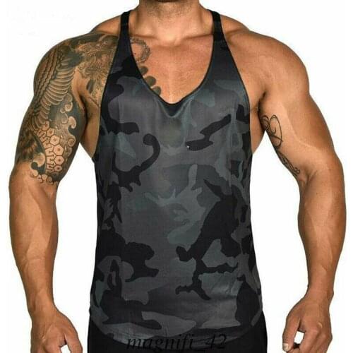 2019 New Mens Casual Gym Muscle Sleeveless Shirt Tank Top Men Bodybuilding Sport Fitness Tank Tops