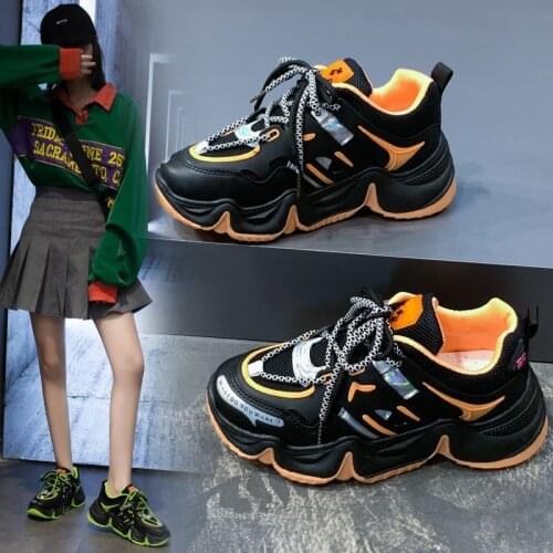 2020 New Spring and Autumn platform casual sports shoes fashion daddy shoes womens platform shoes X559