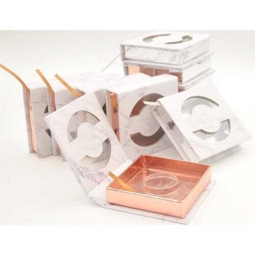 Wholesale Lashes Boxes Packaging Eyelash Packaging Box Square Empty Custom25mm Mink Lashes Cases Eyelashes Package Bulk Vendors