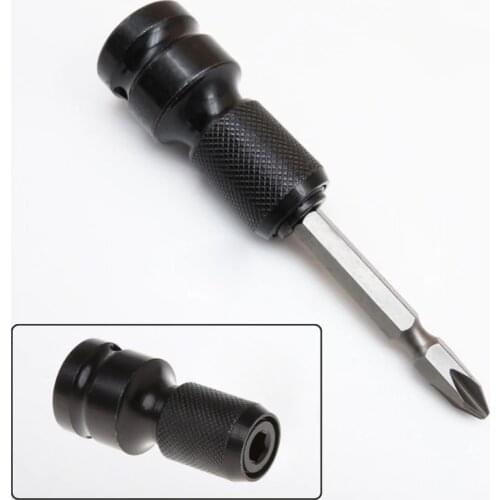 1/2"Drive To 1/4"Hex Shank Converter Quick Release Chuck Screwdriver Bit Adapter